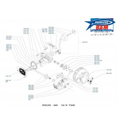 BAM 760 M Titane Moulinet A Soutenir/Traine